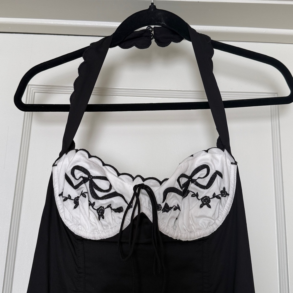 For Love And Lemons Tea Time Poplin Bustier Mini Dress - Picture 6 of 7